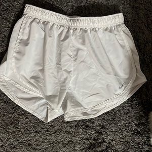 Nike shorts all white!!